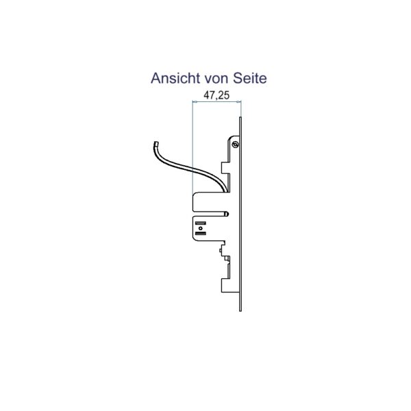 Produktbild WAD 135 350  -  Wandauslass WAD Rahmen mit Klappdeckel Typ 35, weiss